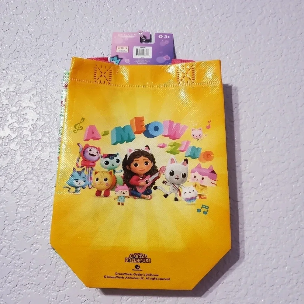 Netflix Gabby's Dollhouse Play Tote Bags Reusable Kids Girls Bundle of 2